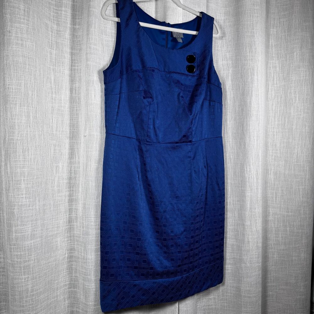 Retro Rabbit Rabbit Rabbit Dress Sz 14W Mod Geometeric Shift